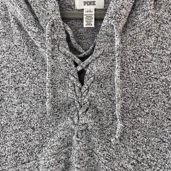 PINK grey hoodie - size L - Picture 3 of 6